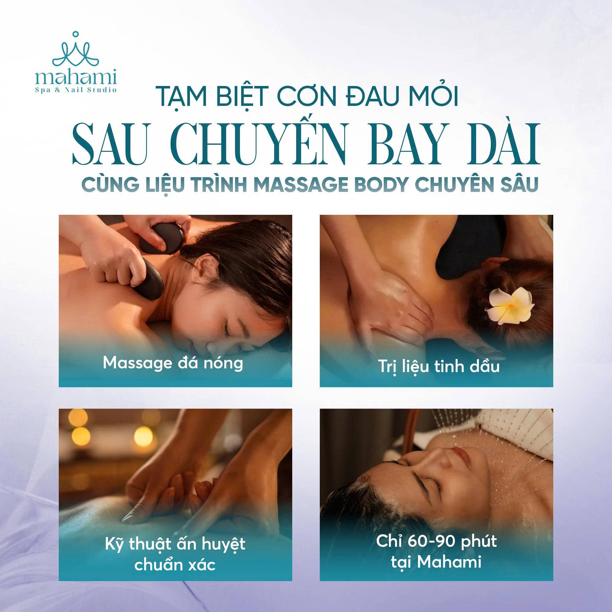 Massage thư giãn sau chuyến bay tại Mahami Spa Nha Trang